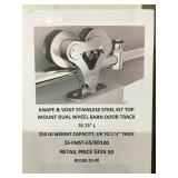 Top mountain door wheel barn door track