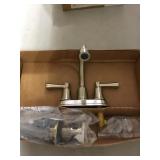 Two handle center set lavatory faucet