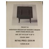 Two Drawer Nightstand