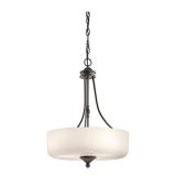 Kichler 43653OZ Three Light Pendant Bronze Finish