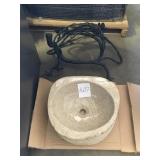 Marble Vessel Sink w/ Wrought Iron Stand