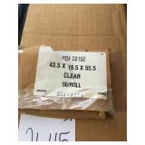 43.5 x 19.5 x 55.5 Clear 50ft Roll of Plastic x2