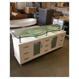 Double Vanity with glass top