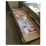 Industrial welded steel storage rack damaged