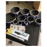 Graduated Set of Hole Saws, Bits & Arbors