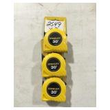 Stanley 30ft tape measure x3