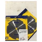 7 1/4in carbide saw blade x2
