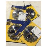 Misc sized carbide tipped saw blades x4