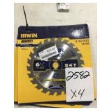 Irwin carbide saw blade x4