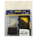 15pc Irwin metal drill bit set