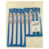 9in & 12in Reciprocating saw blade packs x8