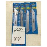 Reciprocating saw cast iron blades x4