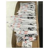 Large box of misc reciprocating saw blades