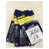 Irwin impact drill bit sets x3