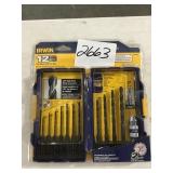 12pc Irwin hex shank drill bit set