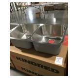 9" Kindred Double Bowl SS Kitchen Sink