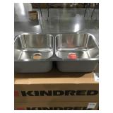 8" Kindred Double Bowl SS Kitchen Sink