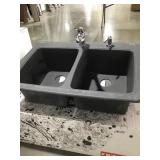 9" Franke Dbl Bowl Sink w/ Faucet & Dispenser