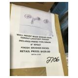 Dual Handle Lavatory Wall Mount Faucet