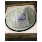 16in Clear Glass Bathroom Bowl Sink