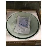 16in Clear Glass Bathroom Bowl Sink