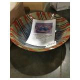 17in Round Tempered Glass Vessel Bowl Sink