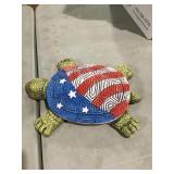 Patriotic Turtle Garden Stones x4