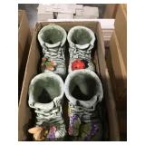 Garden boot decorations x8