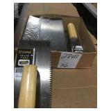 1/4in x 1/4in v notch trowel x6