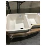 8" Double Bowl Composite Kitchen Sink x2