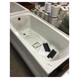 White acrylic bathtub, sold as is damaged