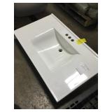 White composite vanity top