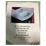 36 inch Alya light green vanity top