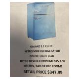 Galanz 3.1 cu/ft Retro Mini Refrigerator