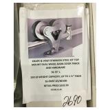 Top mount dual wheel Barn Door Track w/hardware
