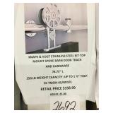 Stainless Steel top mount spoke barn door track