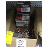 Misc. copper and pipe threading heads, one $$