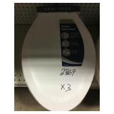Elongated plastic toilet seat x3
