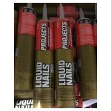 Box of liquid nails caulking tubes sold one money