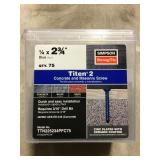 1/4in x 2 3/4in Concrete and masonry screws