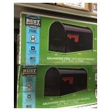 Galvanize steel post mount mailbox x2