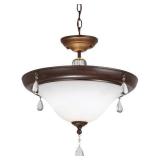 2 Light 17in Semi Flush Ceiling Light