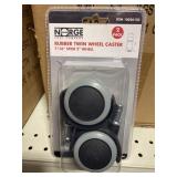 Rubber twin wheel casters by the box