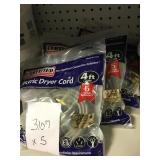 4 FT electric dryer cord by the pc. X 5