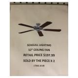 52" Ceiling Fan x 2