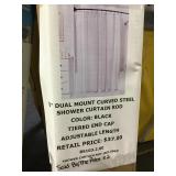 Adjustable Dual Mount Shower Curtain x2