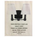 2 Light LED Vanity Lights x2