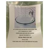 16" Clear Glass Vessel Bowl Sink x2