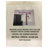 Edison deck mount pot filler