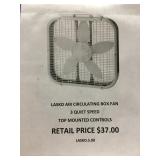 Lasko air circulating box fan